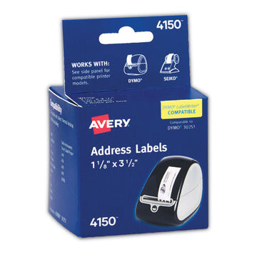 Avery® Multipurpose Thermal Labels, 1.13 X 3.5, White, 130-roll, 2 Rolls-pack freeshipping - TVN Wholesale